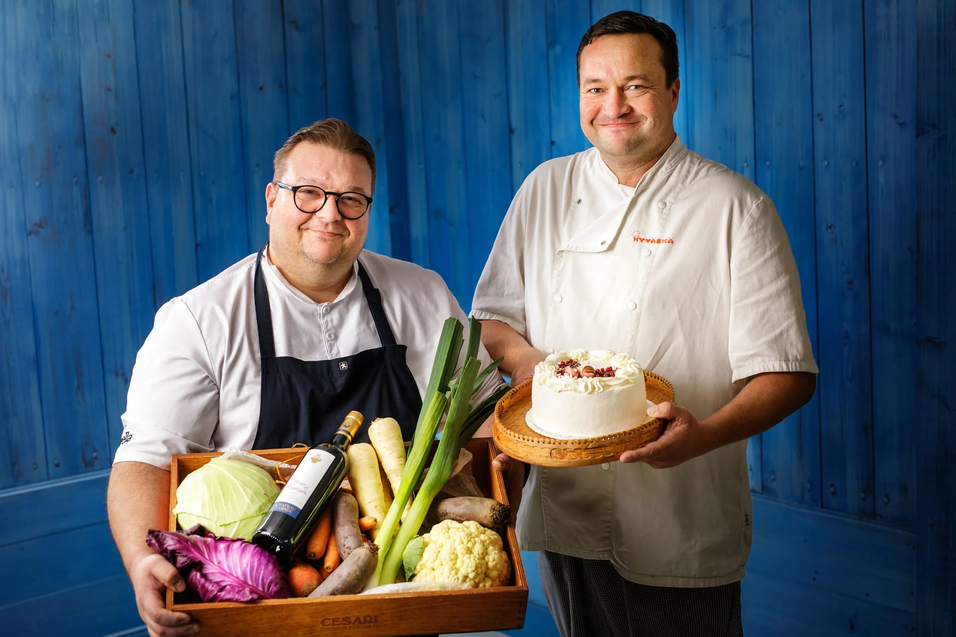 Award-winning Juurella restaurant is managed by Jani Unkeri (on the left) and Cafe and lunch services are provided by gourmet baker Olli Lahdensuo (on the right)